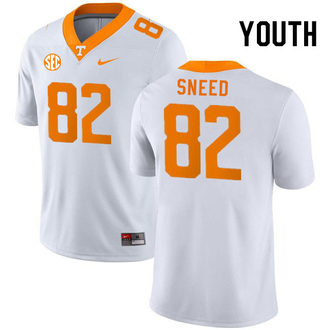 Youth #82 Dayton Sneed Tennessee Volunteers College Football Jerseys Stitched Sale-White
